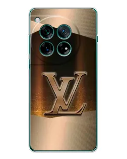 Чехол для OnePlus 12 с картинкой «LV — золотое сияние»