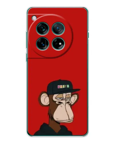 Чехол для OnePlus 12 с картинкой «Bored Ape — красный фон»