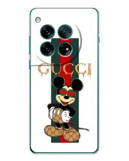 Чехол для OnePlus 12 с картинкой «Микки Маус Gucci — полосы»