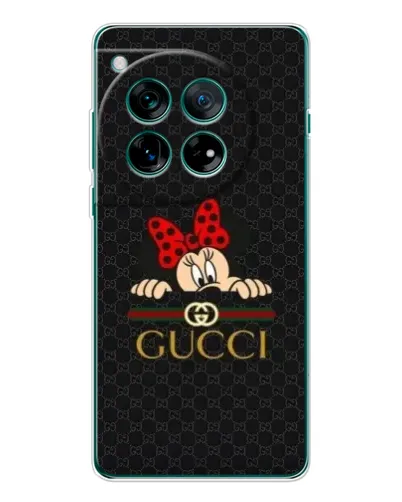 Чохол для OnePlus 12 з картинкою «Мінні Маус Gucci — чорний»