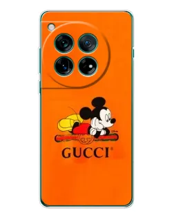 Чехол для OnePlus 12 с картинкой «Микки Маус Gucci — оранж»
