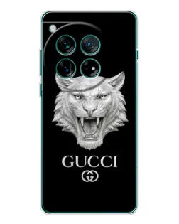 Чехол для OnePlus 12 с картинкой «Gucci — серебряный лев»