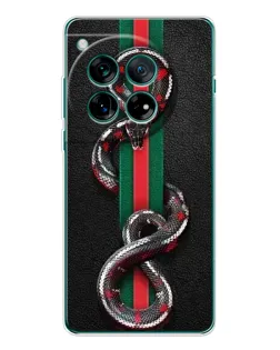Чехол для OnePlus 12 с картинкой «Gucci — змея на полосе»