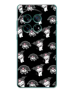 Чехол для OnePlus 12 с картинкой «Черный паттерн Kuromi» Чехол для OnePlus 12 с картинкой «Черный паттерн Kuromi»