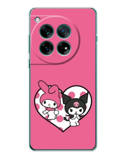 Чехол для OnePlus 12 с картинкой «Kuromi и My Melody»
