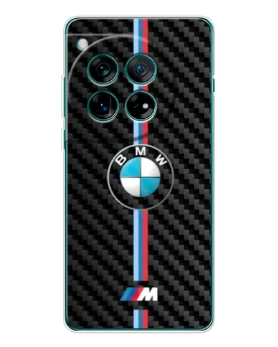 Чехол для OnePlus 12 с картинкой «Эмблема BMW и карбон»