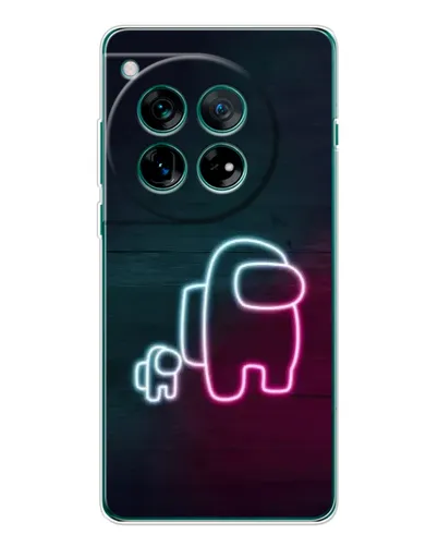 Чехол для OnePlus 12 с картинкой «Among Us неон-арт» Чехол для OnePlus 12 с картинкой «Among Us неон-арт»