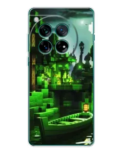 Чехол для OnePlus 12 с картинкой «Minecraft лесной пейзаж»