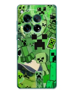Чехол для OnePlus 12 с картинкой «Криперы Minecraft»