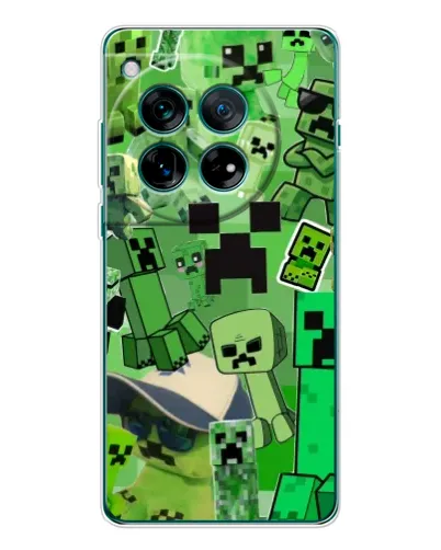 Чехол для OnePlus 12 с картинкой «Криперы Minecraft» Чехол для OnePlus 12 с картинкой «Криперы Minecraft»