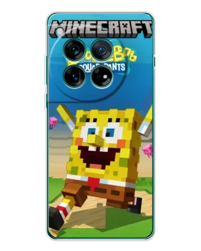 Чехол для OnePlus 12 с картинкой «Губка Боб Minecraft» Чехол для OnePlus 12 с картинкой «Губка Боб Minecraft»