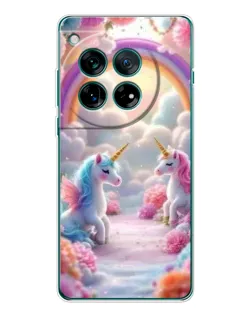 Чехол для OnePlus 12 с картинкой «Радуга и единороги» Чехол для OnePlus 12 с картинкой «Радуга и единороги»