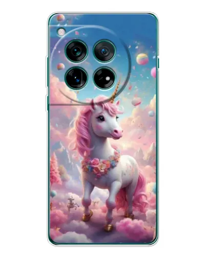 Чехол для OnePlus 12 с картинкой «Единорог среди облаков»