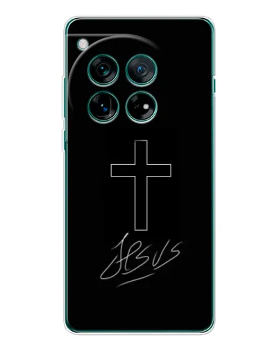 Чехол для OnePlus 12 с картинкой «Графический крест Jesus» Чехол для OnePlus 12 с картинкой «Графический крест Jesus»