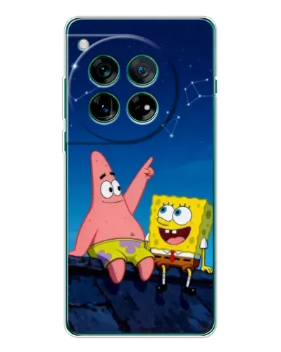 Чехол для OnePlus 12 с картинкой «Губка Боб и Патрик ночью» Чехол для OnePlus 12 с картинкой «Губка Боб и Патрик ночью»