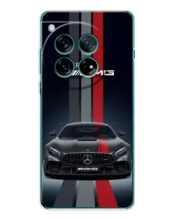 Чехол для OnePlus 12 с картинкой «Mercedes — белый карбон»