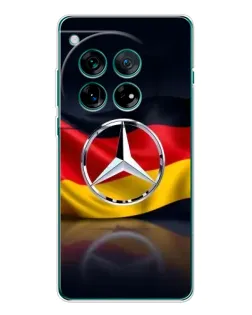 Чехол для OnePlus 12 с картинкой «Mercedes — флаг Германии»