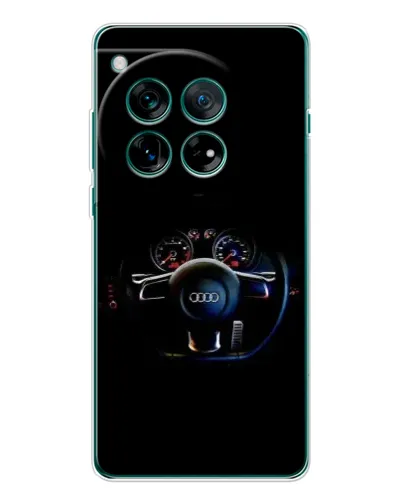 Чехол для OnePlus 12 с картинкой «Салон Audi — руль»