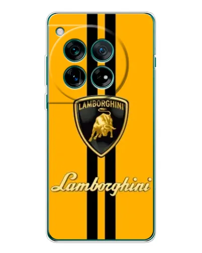 Чехол для OnePlus 12 с картинкой «Lamborghini Stripe желтый»