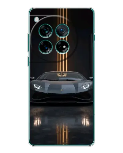 Чехол для OnePlus 12 с картинкой «Lamborghini золотые линии»