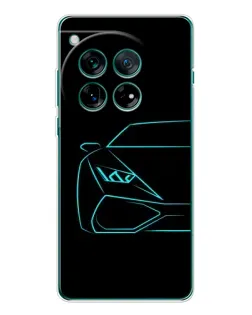 Чехол для OnePlus 12 с картинкой «Голубой силуэт Lamborghini» Чехол для OnePlus 12 с картинкой «Голубой силуэт Lamborghini»