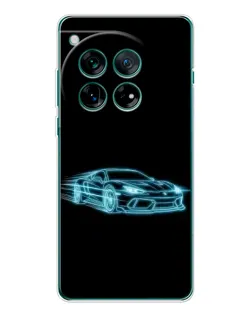 Чехол для OnePlus 12 с картинкой «Неоновый контур Lamborghini» Чехол для OnePlus 12 с картинкой «Неоновый контур Lamborghini»