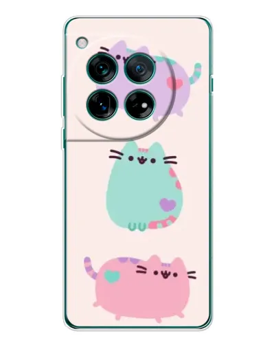 Чехол для OnePlus 12 с картинкой «Pusheen трио» Чехол для OnePlus 12 с картинкой «Pusheen трио»