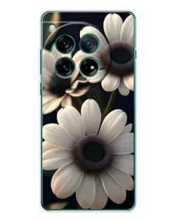 Чохол для OnePlus 12 з картинкою «Білі маргаритки макро»