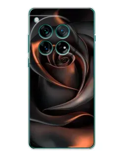 Чохол для OnePlus 12 з картинкою «Шовкова чорна троянда»