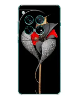 Чохол для OnePlus 12 з картинкою «Срібна фантазійна квітка»