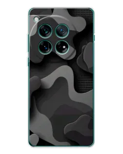Чохол для OnePlus 12 з картинкою «Темний абстрактний камуфляж»