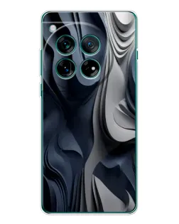 Чохол для OnePlus 12 з картинкою «Об'ємні сині складки»