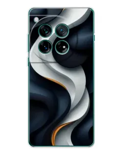 Чохол для OnePlus 12 з картинкою «Об'ємні чорно-білі стрічки»