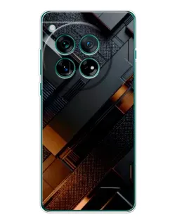 Чохол для OnePlus 12 з картинкою «Чорні геометричні блоки»
