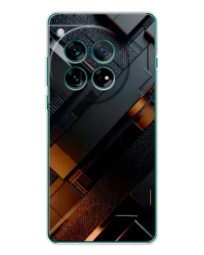 Чохол для OnePlus 12 з картинкою «Чорні геометричні блоки»