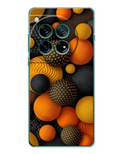 Чохол для OnePlus 12 з картинкою «Об'ємні помаранчеві сфери»