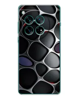 Чохол для OnePlus 12 з картинкою «Об'ємна темна решітка»