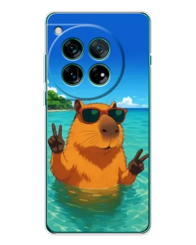 Чехол для OnePlus 12 с картинкой «Морская капибара»