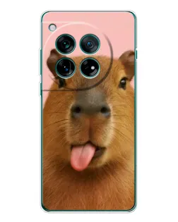Чохол для OnePlus 12 з картинкою «Капібара з язиком»