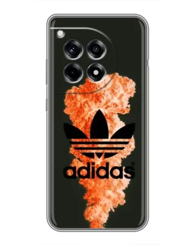 Чохол для OnePlus 12R з картинкою «Помаранчевий дим Adidas»