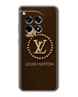 Чехол для OnePlus 12R с картинкой «LV — золотая печать»