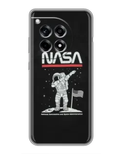 Чохол для OnePlus 12R з картинкою «NASA — крокуємо по Місяцю»