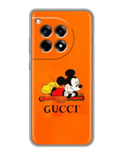 Чехол для OnePlus 12R с картинкой «Микки Маус Gucci — оранж» Чехол для OnePlus 12R с картинкой «Микки Маус Gucci — оранж»