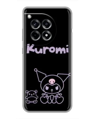 Чохол для OnePlus 12R з картинкою «Kuromi — чорний мінімалізм»