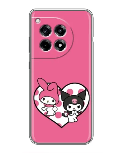 Чохол для OnePlus 12R з картинкою «Kuromi та My Melody»