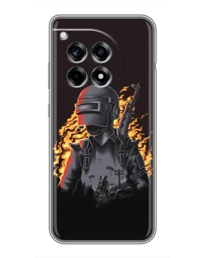 Чохол для OnePlus 12R з картинкою «PUBG — вогняний силует»