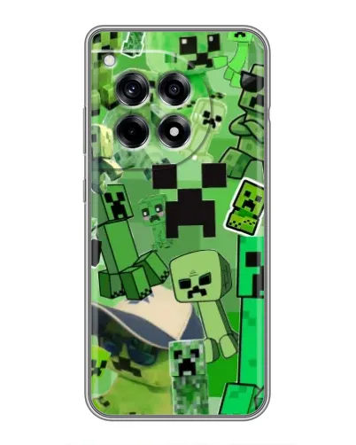 Чохол для OnePlus 12R з картинкою «Кріпери Minecraft»
