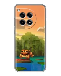 Чохол для OnePlus 12R з картинкою «Майнкрафт захід сонця»