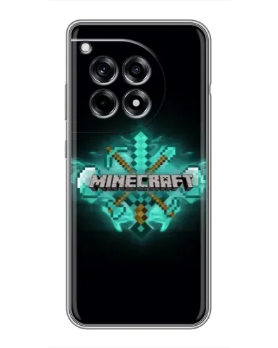 Чохол для OnePlus 12R з картинкою «Minecraft Diamond лого»