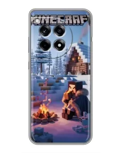 Чохол для OnePlus 12R з картинкою «Зимовий Minecraft»